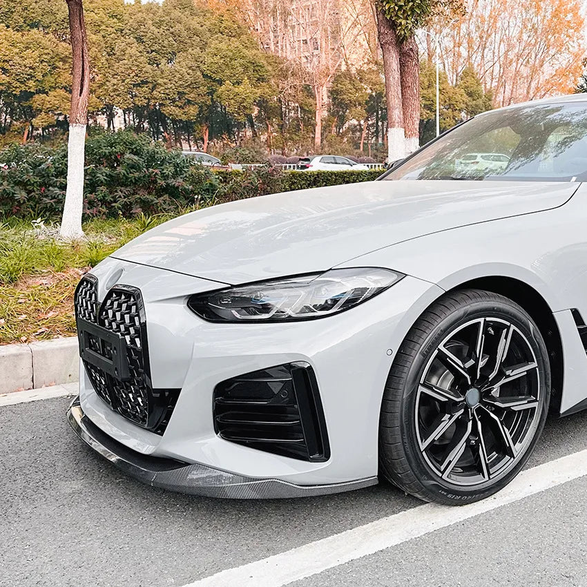 For BMW 4 Series G22 G26 420i 430i i4 M50 M Sport 2020-2025 Car Front Bumper Spoiler Lip Diffuser Splitter Body Kit Gloss Black