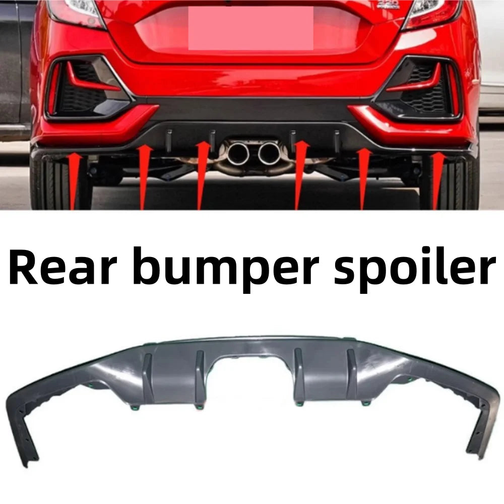 For Honda Civic 2017-2021 hatchback front and rear bumper lower spoiler decorative panel