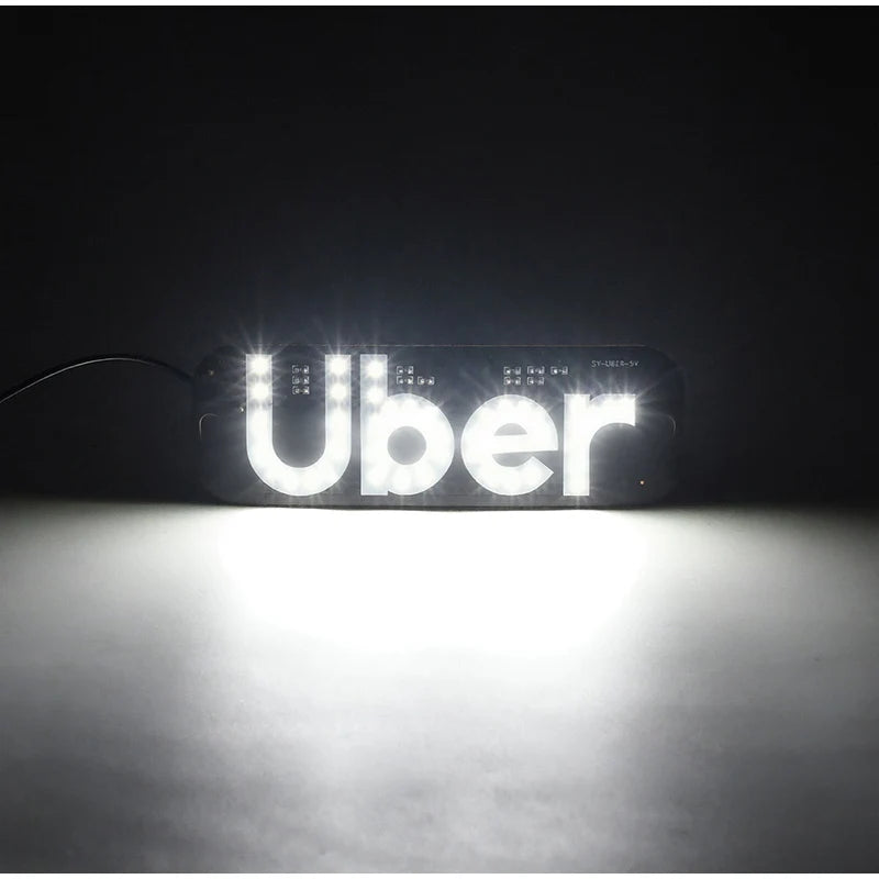 Led Light Sign For Car, Taxi Sign Light Windshield, Led Decal With Suction Cups, Usb Plug For Vehicle,driver Accessories