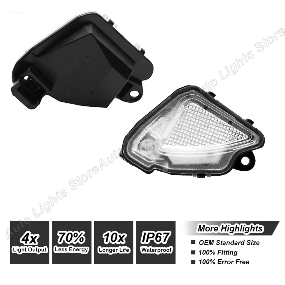 LED Under Side Mirror Puddle Lights For Skoda Kodiaq Karoq 2017- Superb 2015- Octavia III 2017-2020 2PCS Error Free Lamps