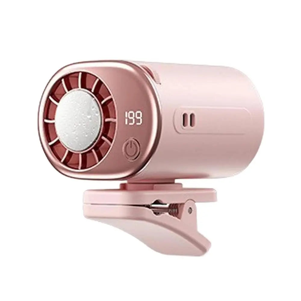 Personal Fan Clip On Car LED Display Air Conditioner With 199 Speeds Automotive Personal Fan For Truck Sedan RV Camping Outdoor