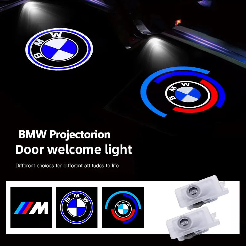 2Pcs Car Emblem Welcome Lights Auto Door Projector Lamps Accessories Ornaments For BMW M M3 M4 M5 G42 G30 G20 E39 E36 E87 E53