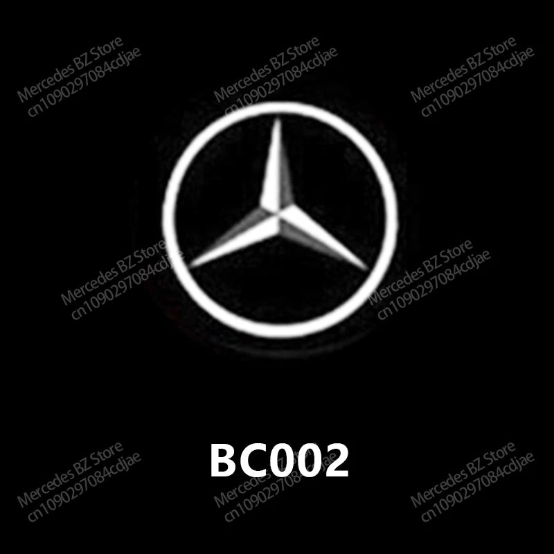 2PCS HD Car Door Welcome Lights Projector Lamps For Mercedes Benz W176 W177 W246 W205 W212 W213 W166 W167 X166 H247 X156 X253