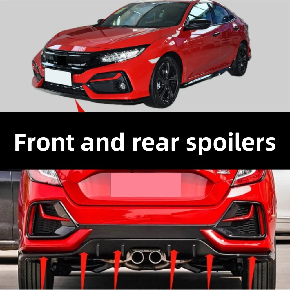 For Honda Civic 2017-2021 hatchback front and rear bumper lower spoiler decorative panel