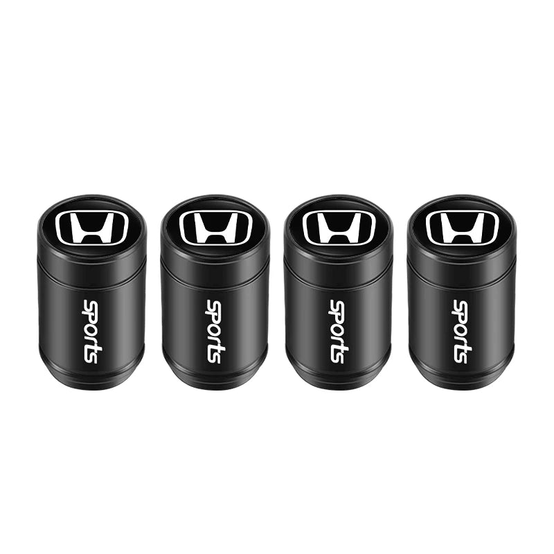 4Pcs Car Emblem Wheel Tire Valve Caps Covers Car Accessories For Honda Jazz CRV Civic Accord FIT Stepwgn Insight CRZ 5th Odyssey