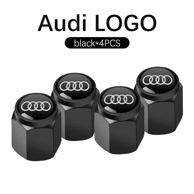 Audi 3D Metal Tire Valve Caps – S Line A1-Q8