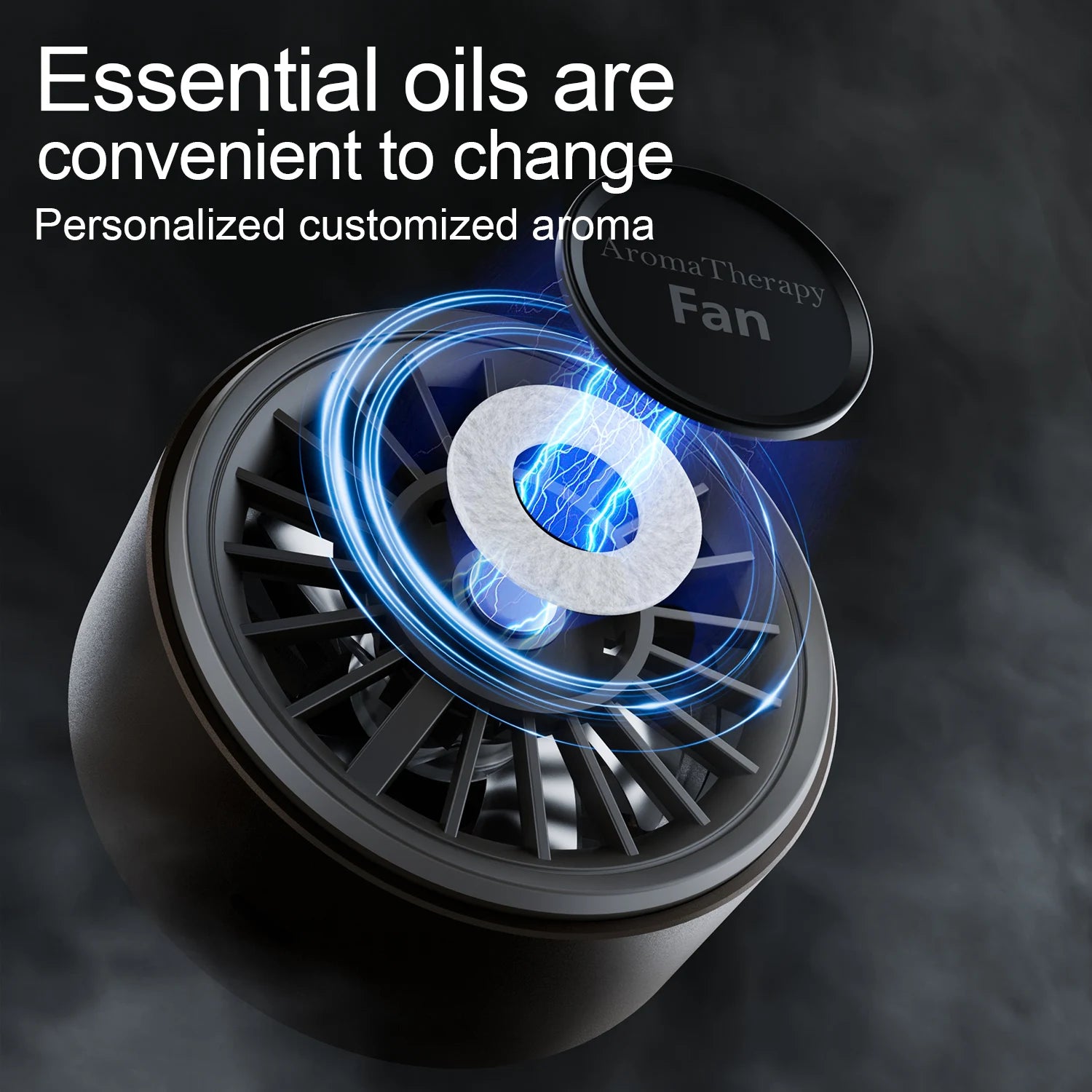 Car Air Conditioner Air Outlet Aromatherapy Fan Carbon Fiber Color Fan Car Aromatherapy Air Freshener Is Suitable for 100% Cars