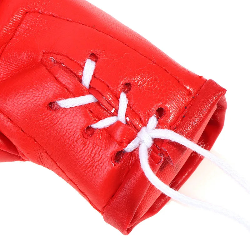 1 Pair Car Boxing Gloves Hanging Ornament Leather Auto Rearview Mirror Pendant DIY Car Accessories Interior Cool Decoration