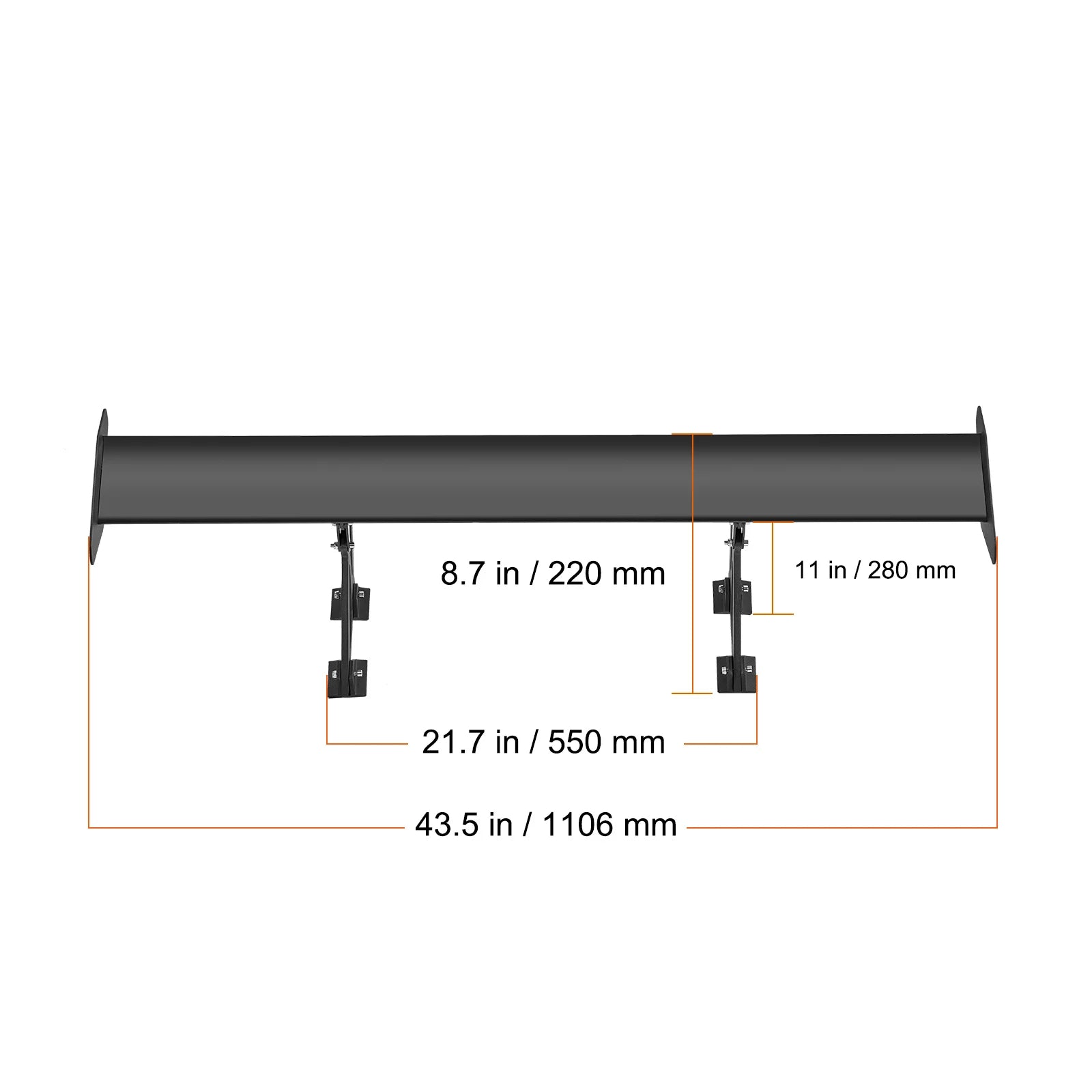 SucceBuy GT Wing Car Spoiler 53.1 inch Universal Spoiler with Double Deck Car Rear Spoiler Wing, Racing Spoiler BGW/JDM Drift
