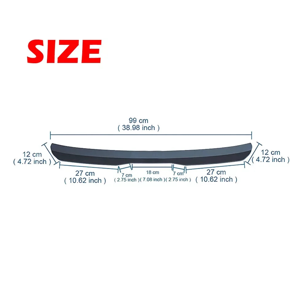 Carbole Universal Hatchback Car Rear Trunk Roof Lip Spoiler Tail Trunk Wing Carbon Fiber