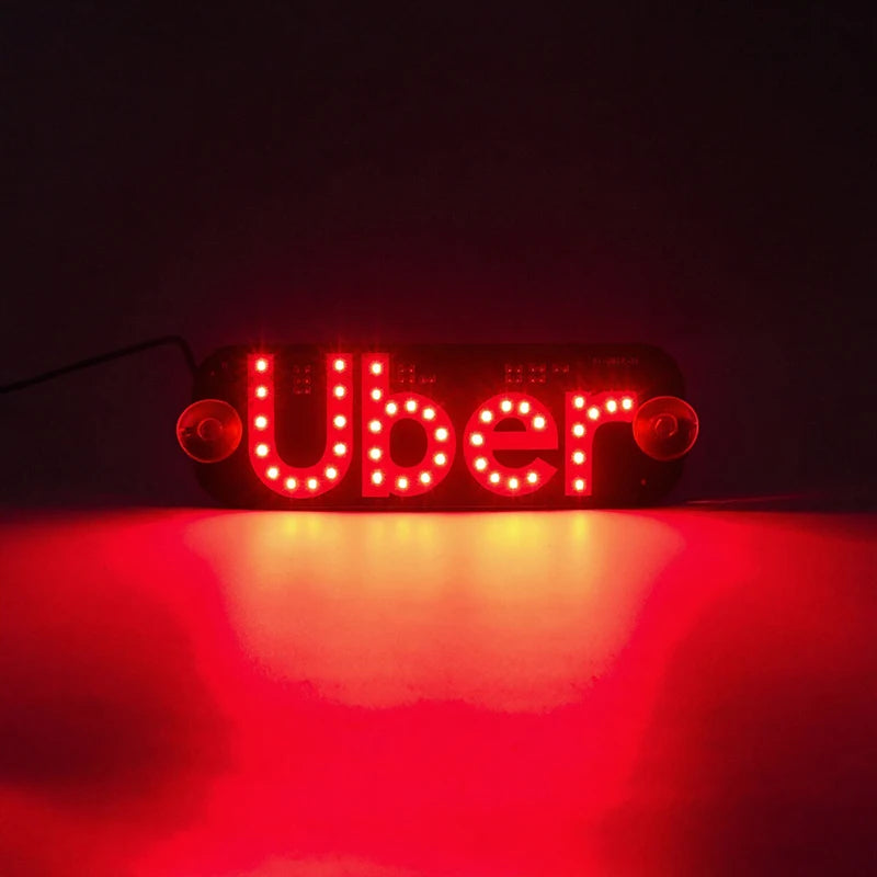 Led Light Sign For Car, Taxi Sign Light Windshield, Led Decal With Suction Cups, Usb Plug For Vehicle,driver Accessories