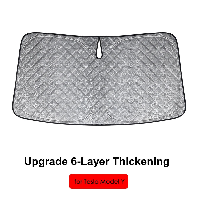 For Tesla Model 3 Y S X YL Juniper 2025-2020 2026 Thicken Front Windshield Sunshade Sun Shade Anti-UV Sun Shading Screen Cover
