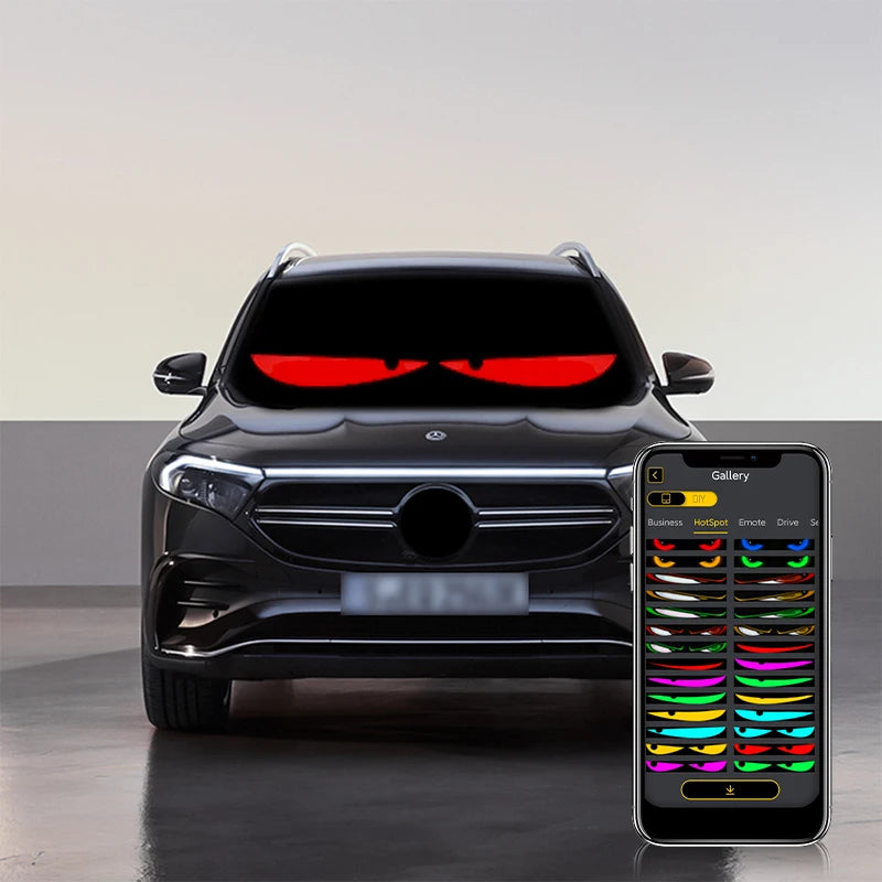 LED Car windshield Truck Eye RGB LED Matrix Pixel Panel Car Graffiti Scrolling Text Animation Light truck lights Bluetooth APP