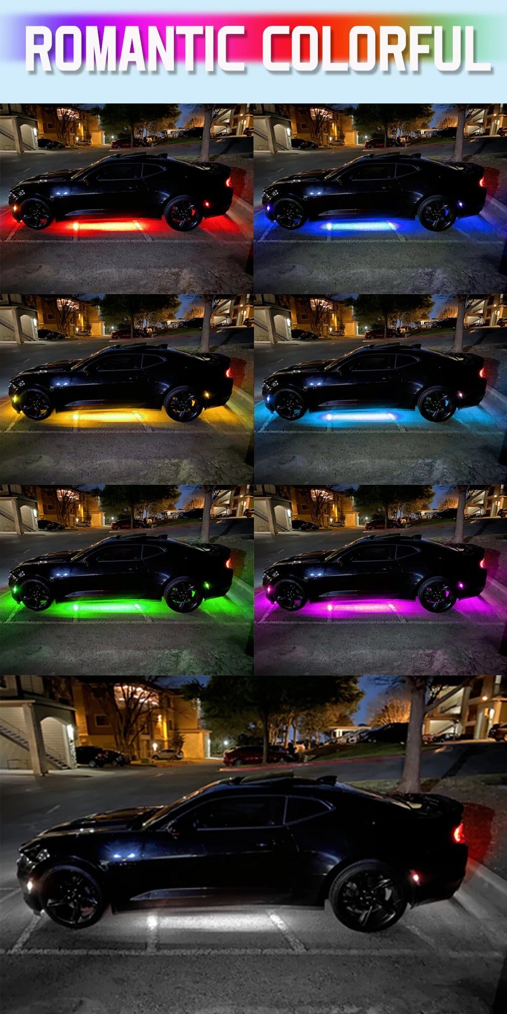 Car LED Underbody RGB Strip Light – App Control