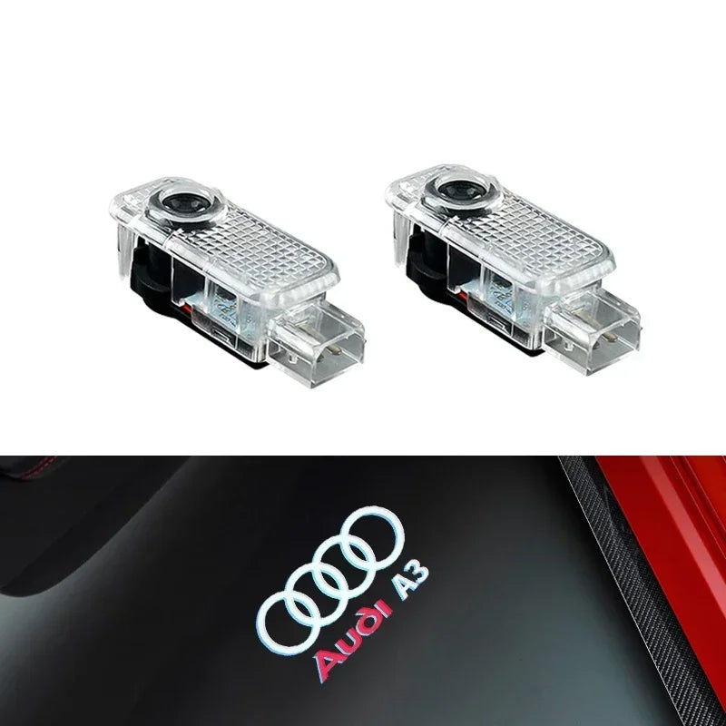HD Led Welcome Light Car Door Projector Lamps For Audi A1 A3 8P A4 A5 A6 C7 A7 S3 S7 S8 R8 Q2 Q3 Q5 Q7 Q8 SQ5 C5 C6 TT RS3 RS6
