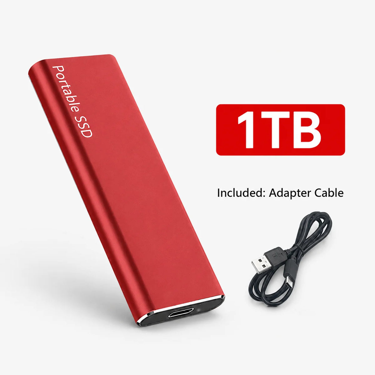 1TB Mini Reliable External SSD Hard Drive USB 3.1 Compact Storage for PC Laptop Mac Daily Portable Data Backup Use