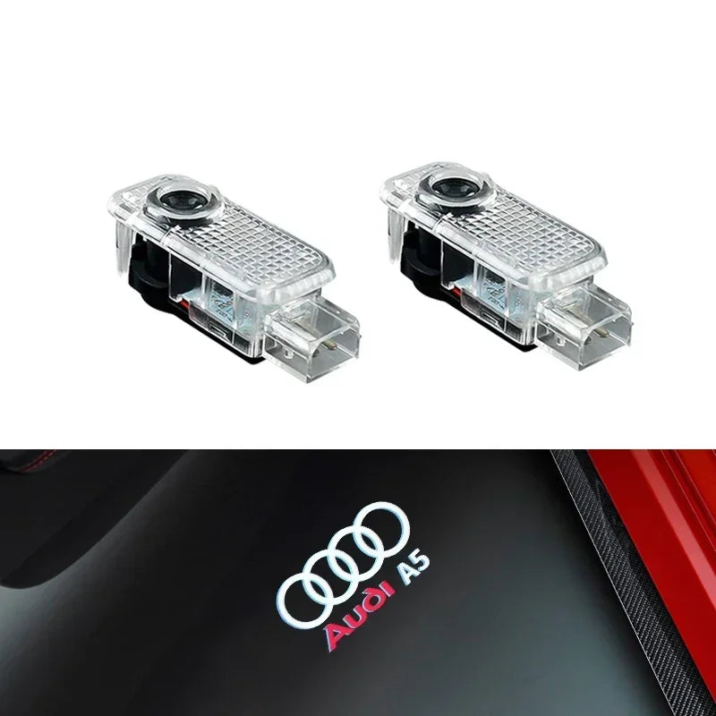 HD Led Welcome Light Car Door Projector Lamps For Audi A1 A3 8P A4 A5 A6 C7 A7 S3 S7 S8 R8 Q2 Q3 Q5 Q7 Q8 SQ5 C5 C6 TT RS3 RS6