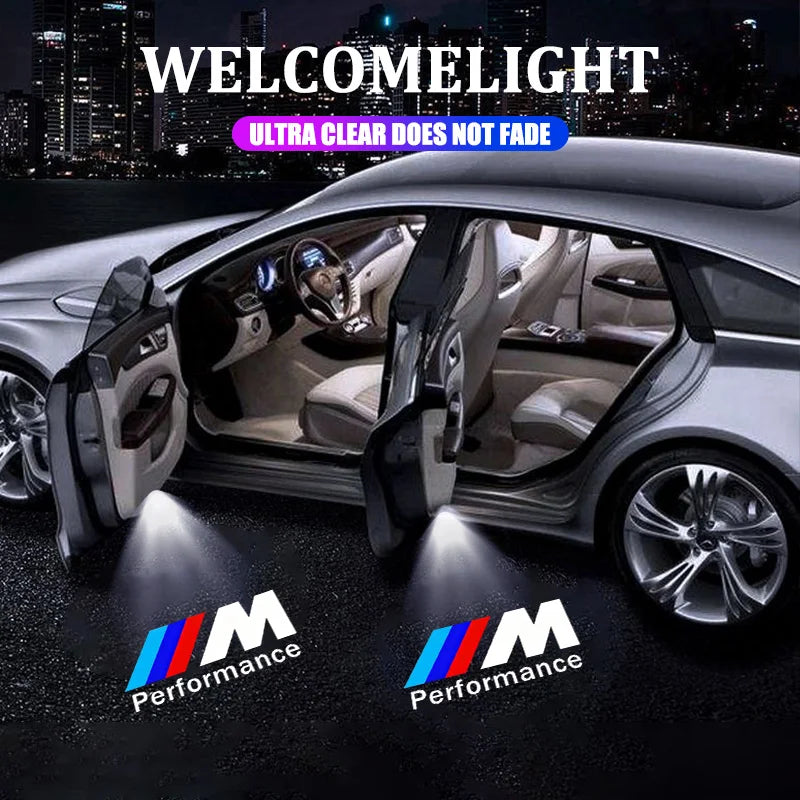 2Pcs Led HD Car Door Welcome Light Projector Lamps For BMW M Performance F20 F40 F22 F30 E90 F32 F06 F07 F46 E60 M5 Accessories