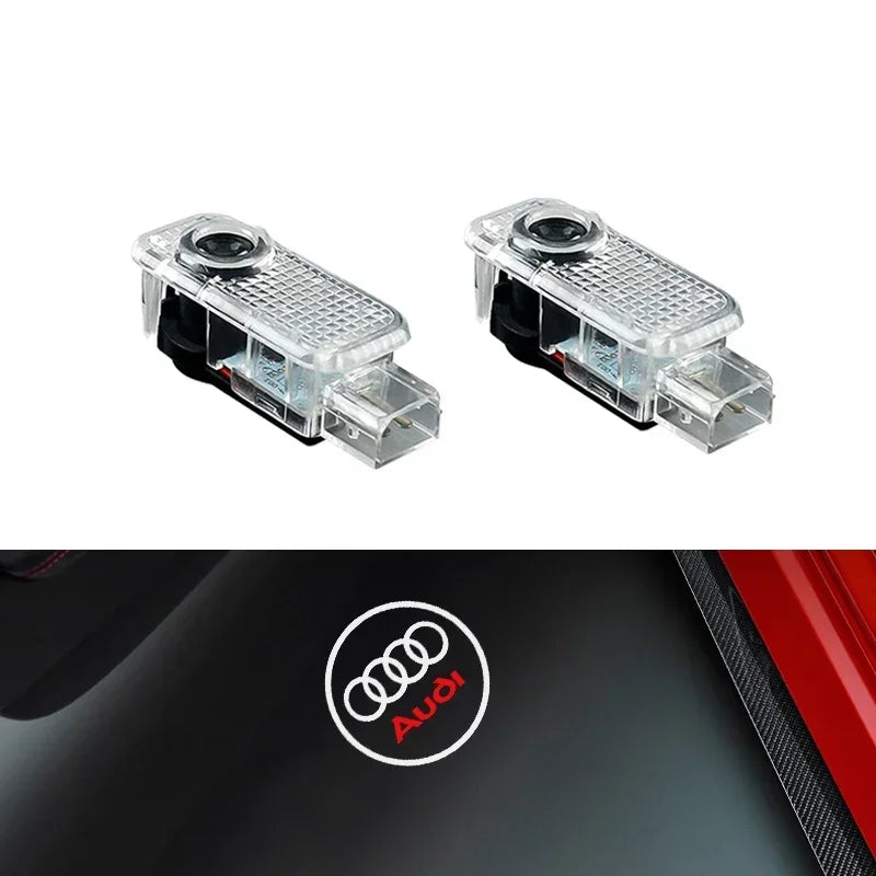 HD Led Welcome Light Car Door Projector Lamps For Audi A1 A3 8P A4 A5 A6 C7 A7 S3 S7 S8 R8 Q2 Q3 Q5 Q7 Q8 SQ5 C5 C6 TT RS3 RS6