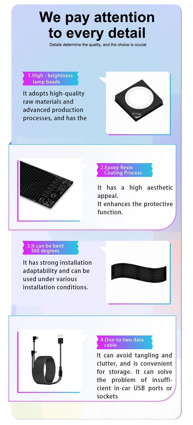 LED Car windshield Truck Eye RGB LED Matrix Pixel Panel Car Graffiti Scrolling Text Animation Light truck lights Bluetooth APP