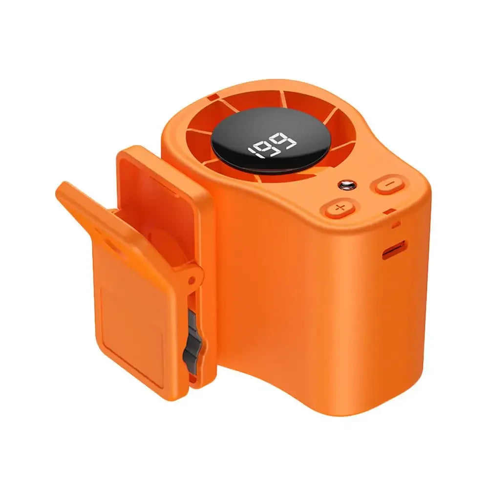 Car Clip Fan with LED Display 360° Rotation 199 Speeds&Semi-Cooling Technology Portable Personal Fan for Work Car Camping Beach