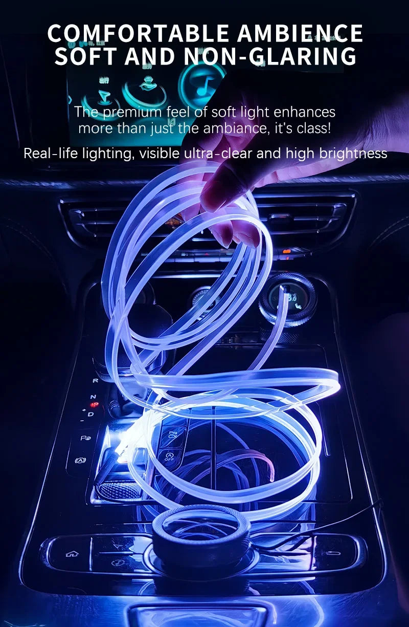 Car Interior EL Neon Wire Strip Light – 3M DIY Ambient