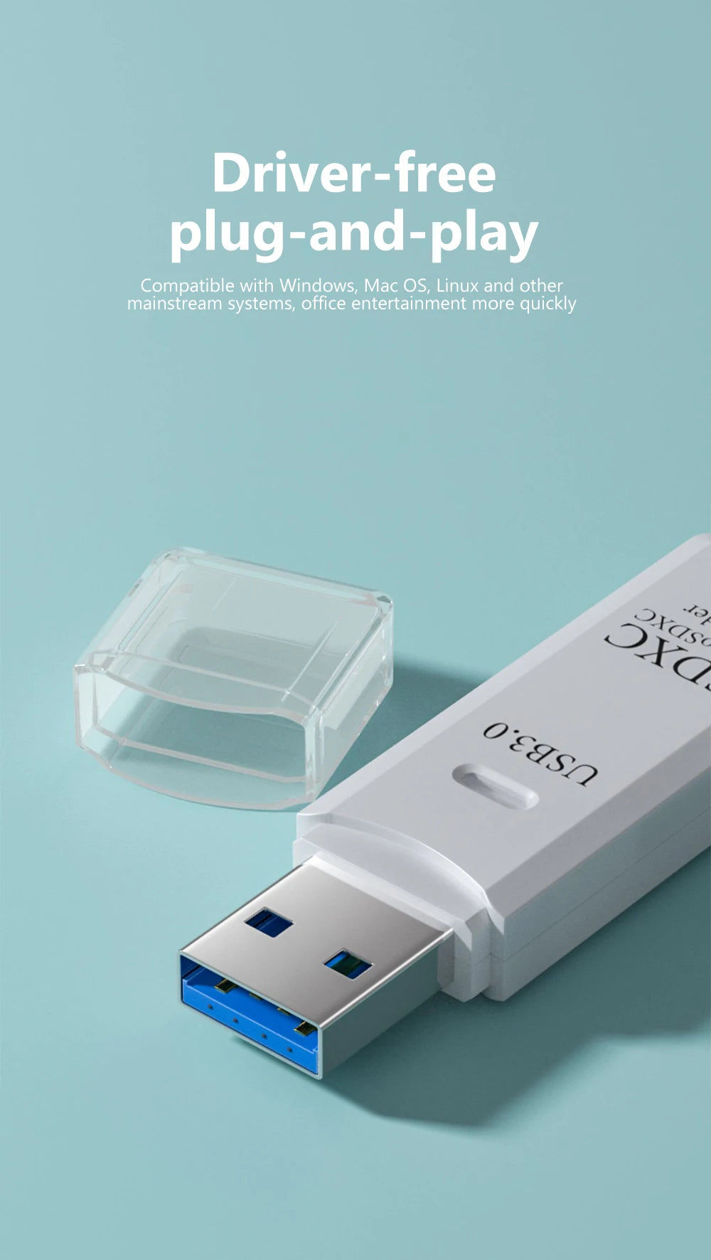 USB SD Card Reader 2-in-1