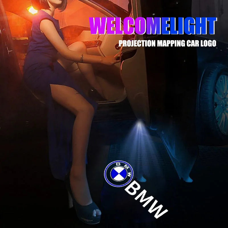 2Pcs Led HD Car Door Welcome Light Projector Lamps For BMW E30 E36 E39 E46 E60 E87 E90 X1 X2 X3 X4 X5 X6 X7 Styling Accessories