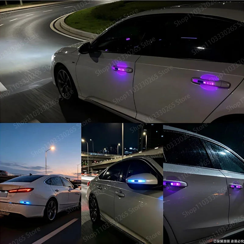 Car Door LED Anti-Collision Light, Solar Powered, Colorful Flash, Protect Your Car & Improve Night Visibility