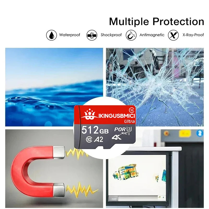 Memory Card TF Cards SD Cards Micro TF Card 128GB 256GB 512GB V30 Original Ultra HD High Speed High Speed High Speed for Gaming