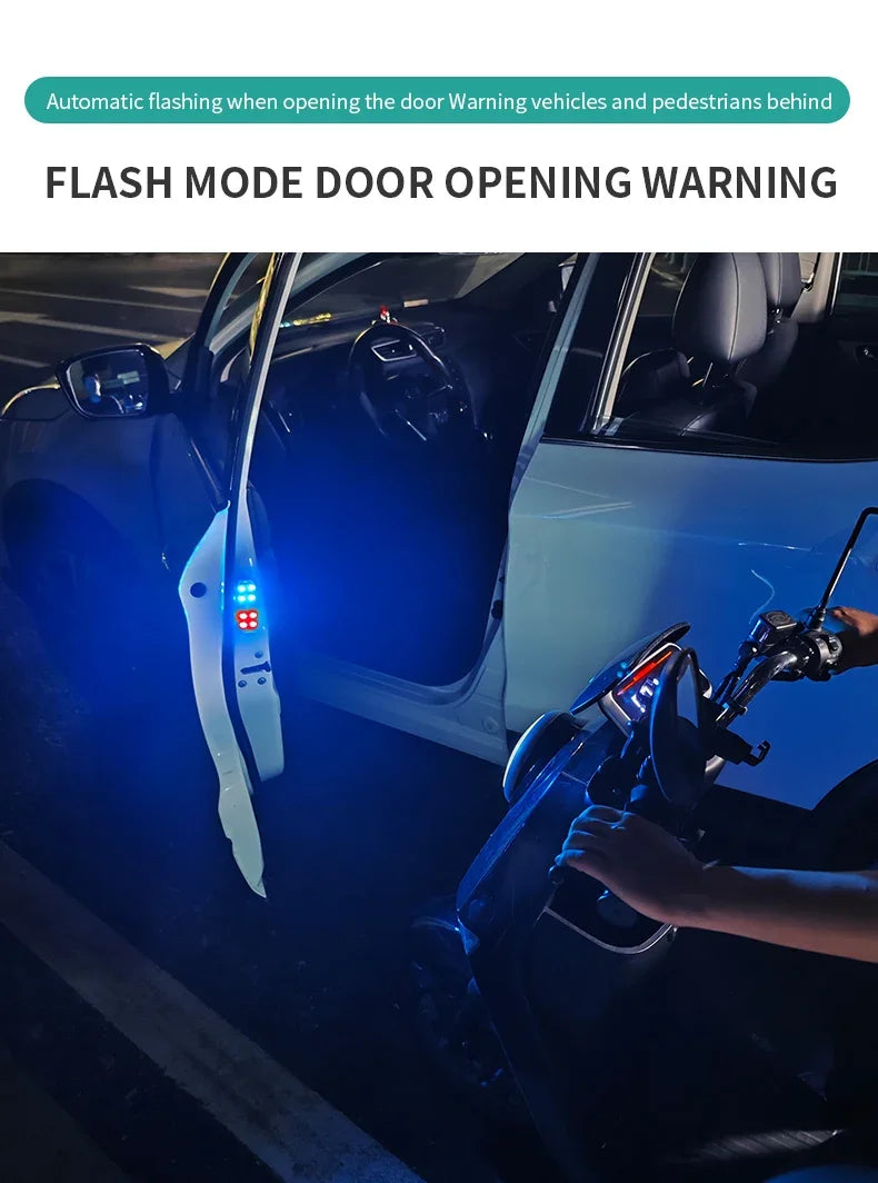 2Pcs Car LED Door Lights RGB Led Wireless Door Warning Lights USB Welcome Door Sill Projector Magnetic Auto Ambient Lamp Puddle