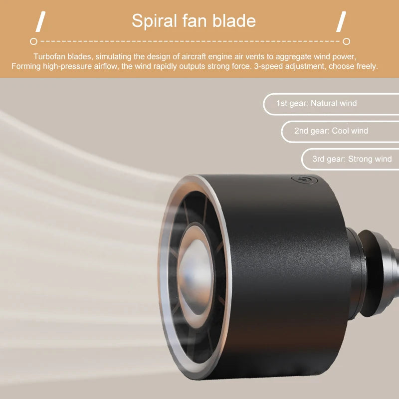 Car Small Fan Car Air Conditioning Outlet Clip Fan 3 Speed Adjustable USB Turbocharger For Daily Life Colorful Mini Fan