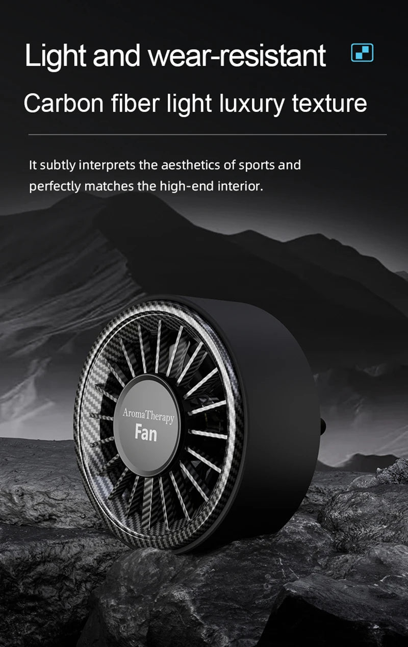 Car USB Fan Mini Portable Clip on Aroma Diffuser 2 in 1 Strong Wind Car Vent Fan Air Freshener RGB Light Car Accessories