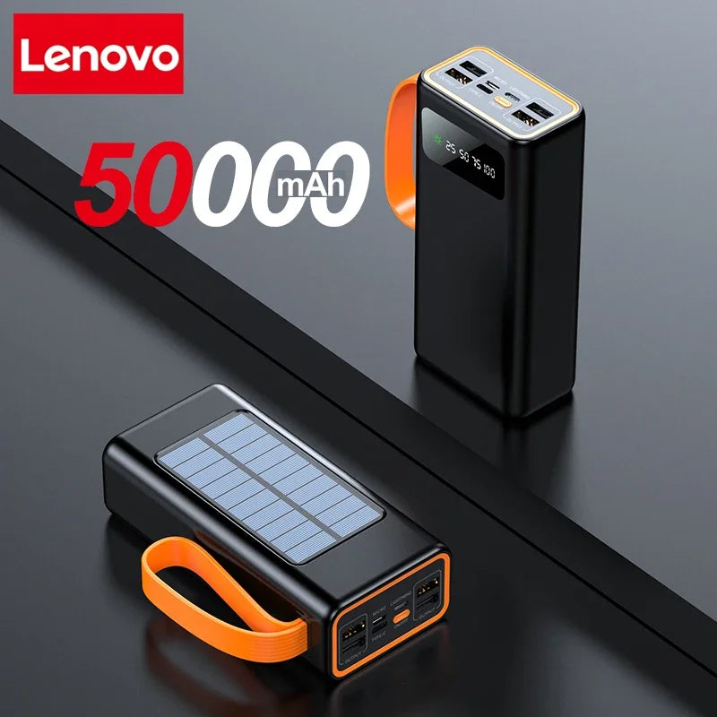 Lenovo Solar Power Bank 200000mAh – Built-in Cables