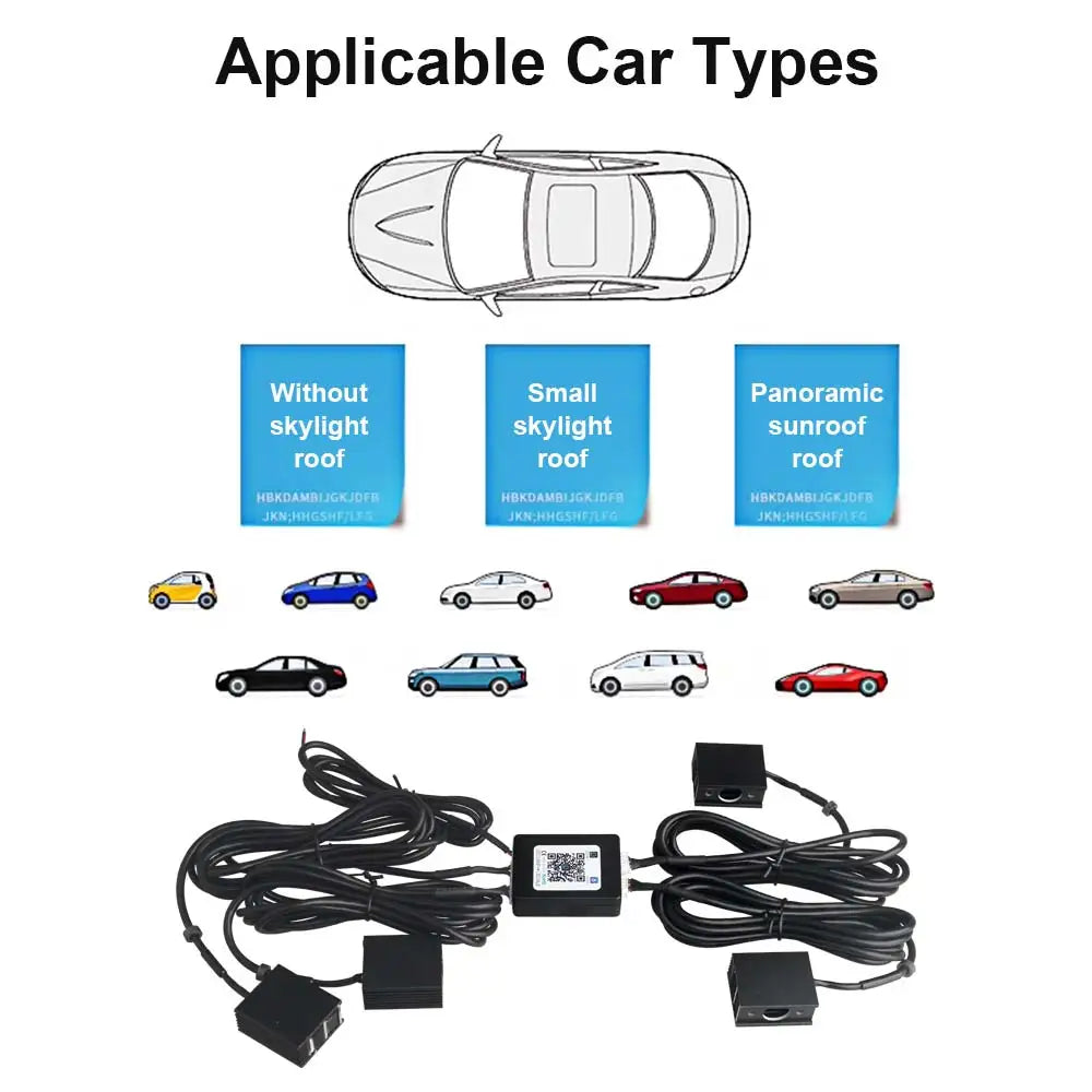 RGBW 1/2/4/6/8 split machine 2400x household car roof starry sky light kit roof fiber optic ceiling
