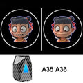Novelty Cartoon Car Light Wireless Dynamic Projector LED Car Door Lamp Children Animetion Atmosphere Decor Light Warning Welcome
