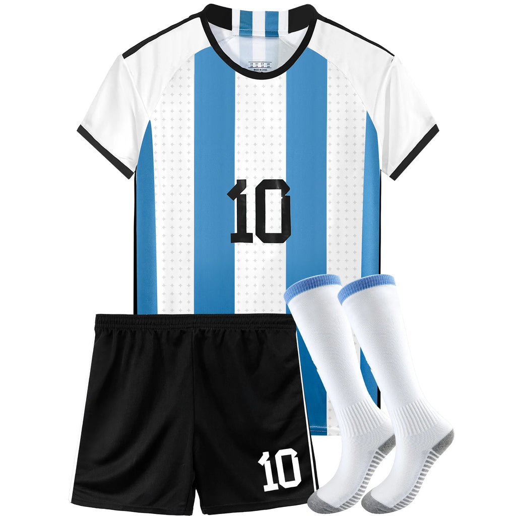 Argentina Kids Soccer Jersey Set