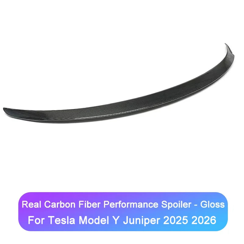 For Tesla Model Y Juniper Spoiler Real Carbon Fiber Performance Version Rear Trunk Wing Modification 2025 2026 Car Accessories
