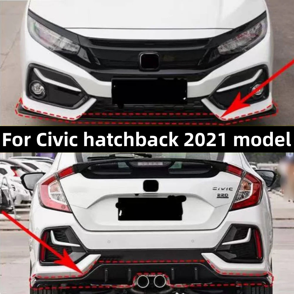 For Honda Civic 2017-2021 hatchback front and rear bumper lower spoiler decorative panel