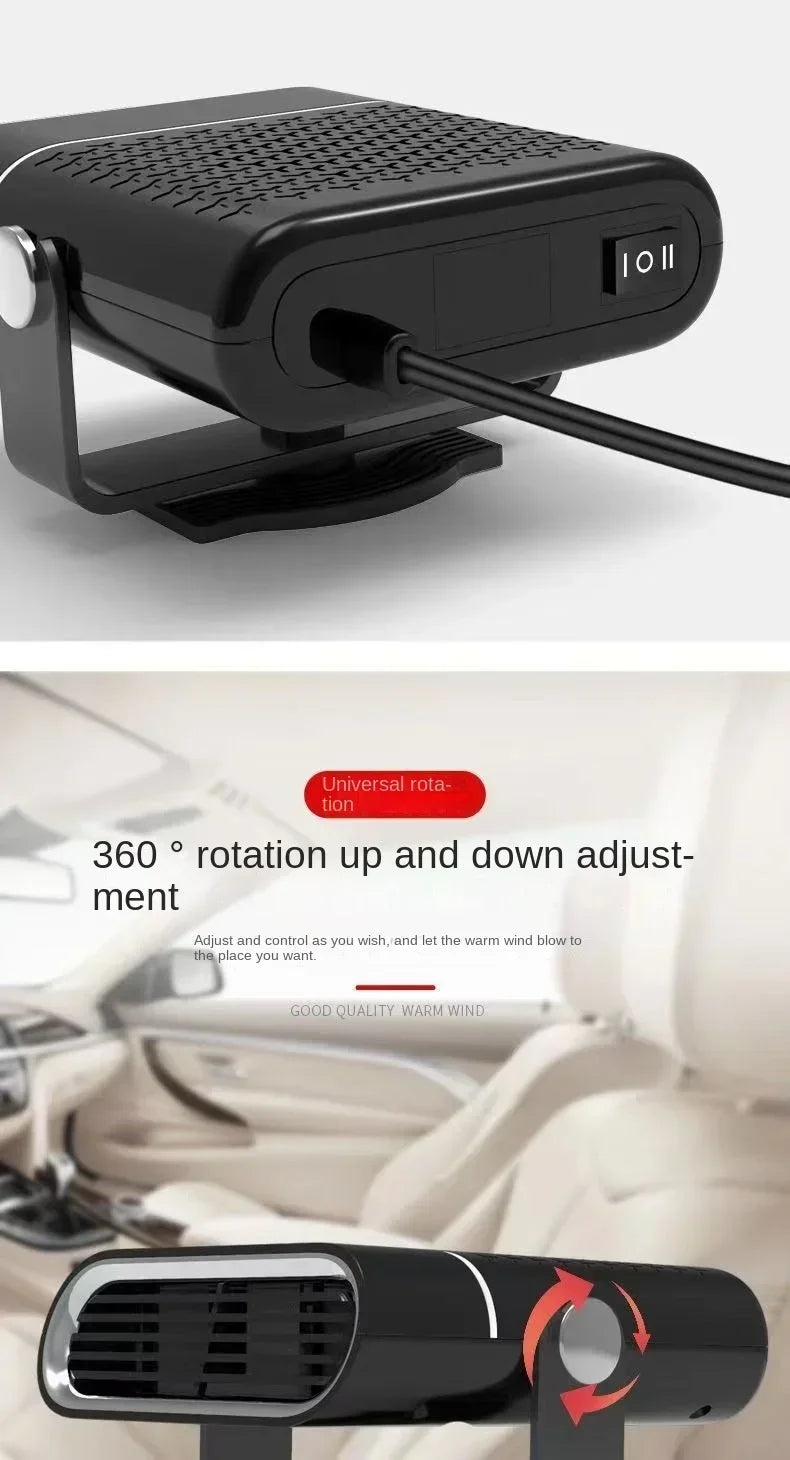Car Heater Fan 150W 12V/24V Car Heater Electric Cooling Heating Auto Windshield Defroster Defogging Demister Car Anti-Fog Heater