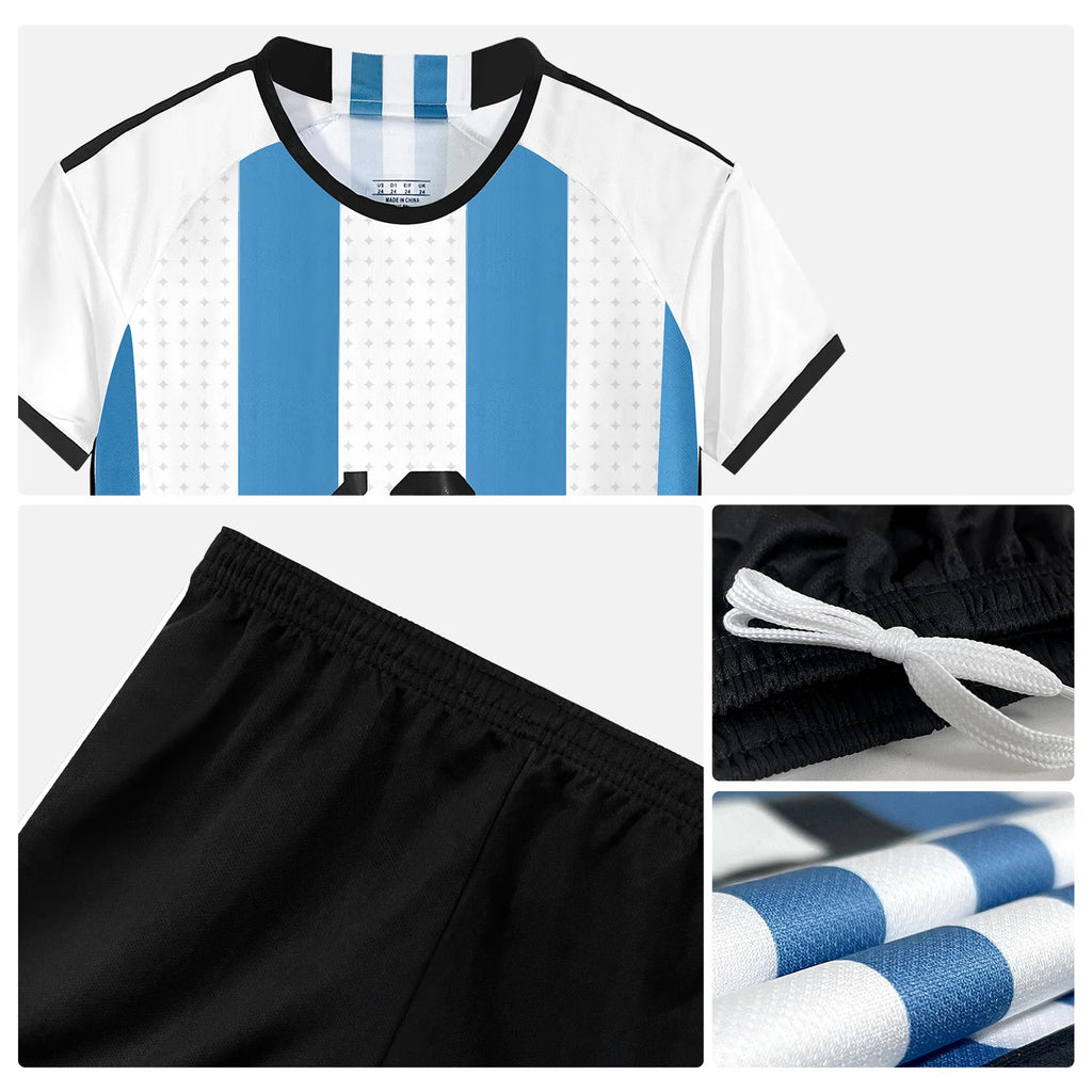Argentina Kids Soccer Jersey Set