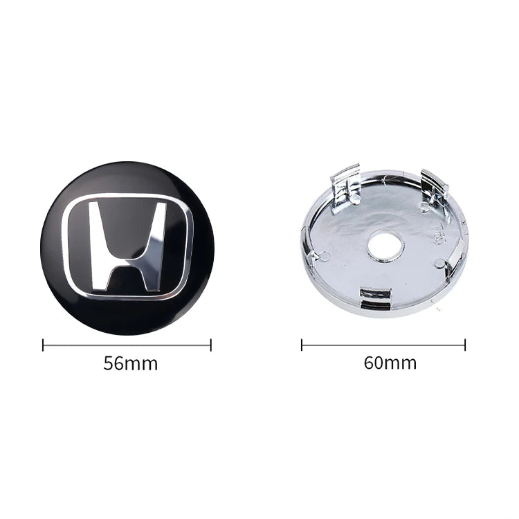 4pcs Car Wheel Center Hub Cap Stickers Badge Decal Accessories For Honda Mugen Insight CR-V Fit City HR-V Jazz Accord 8th Civic