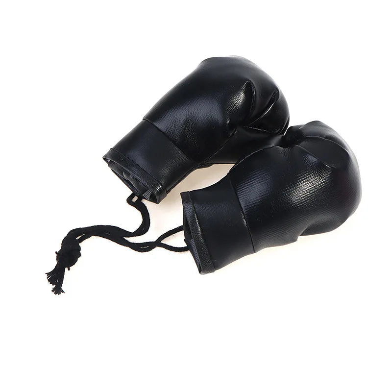 1 Pair Car Boxing Gloves Hanging Ornament Leather Auto Rearview Mirror Pendant DIY Car Accessories Interior Cool Decoration