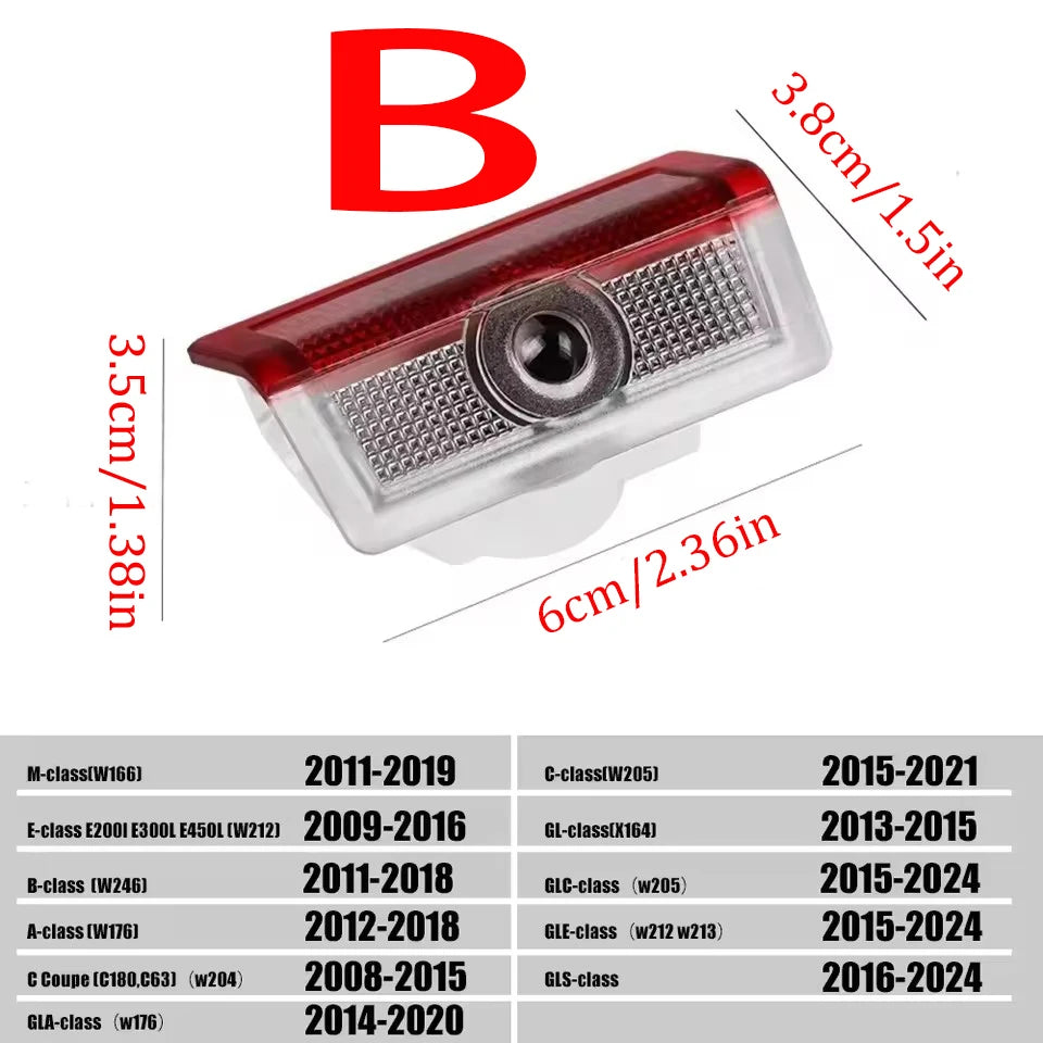 For Mercedes Benz X166 H247 X156 X253 C253 X167 W464 W176 W177 W246 W205 W212 W213 W167 W166 LED Car Door Welcome Warning Light