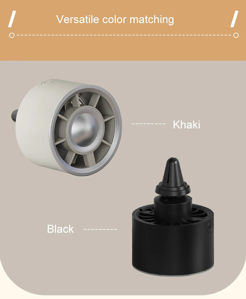 Car Small Fan Car Air Conditioning Outlet Clip Fan 3 Speed Adjustable USB Turbocharger For Daily Life Colorful Mini Fan