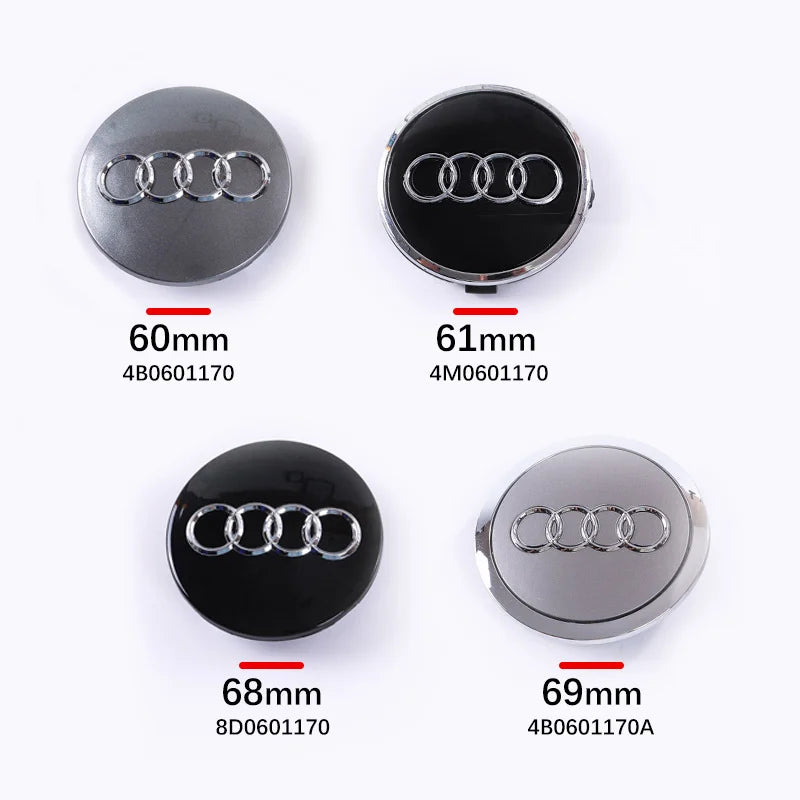 Audi Wheel Center Cap Hub Covers 60-69mm – A3 to Q8