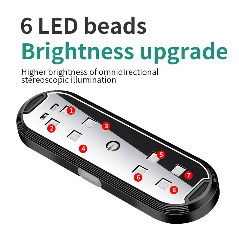 Ambient Lighting Car USB Rechargeable Car Door Light Welcome Courtesy Light Car Atmosphere Warning Lamps Colorful Flashing Light