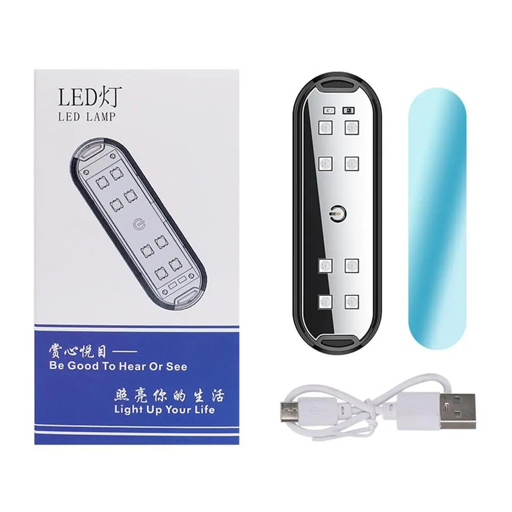 Ambient Lighting Car USB Rechargeable Car Door Light Welcome Courtesy Light Car Atmosphere Warning Lamps Colorful Flashing Light