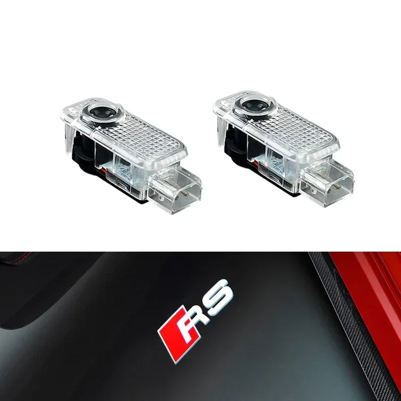 HD Led Welcome Light Car Door Projector Lamps For Audi A1 A3 8P A4 A5 A6 C7 A7 S3 S7 S8 R8 Q2 Q3 Q5 Q7 Q8 SQ5 C5 C6 TT RS3 RS6