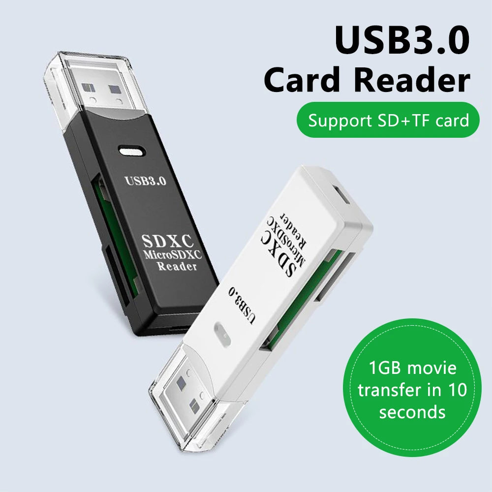 USB SD Card Reader 2-in-1